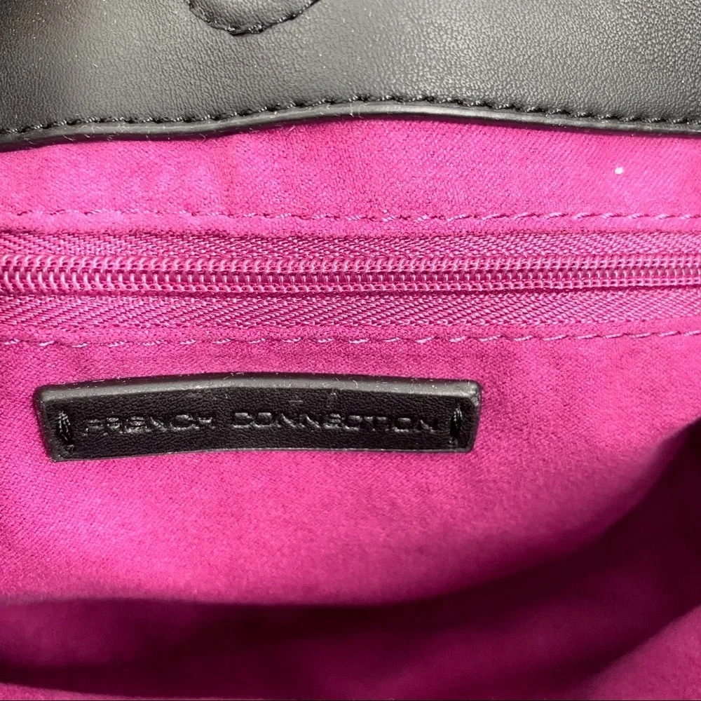 NWT Black French Connection Fringe Handbag - Picture 5 of 7